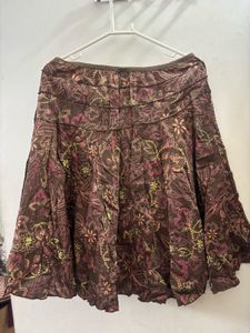 Boho Floral Cotton Skirt