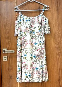Floral Cold Shoulder Mini Dress