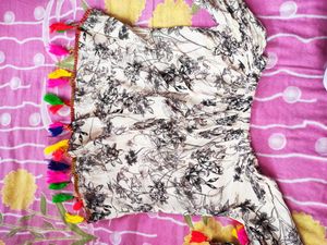 Selling This Cute White Tassle Crop Top