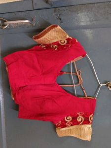 Red Embroidered Blouse