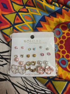 12 peice anti tarnish earring set