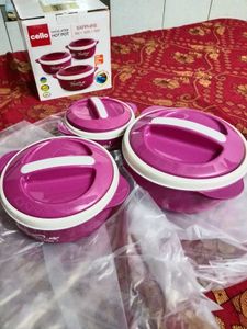 Cello Sapphire Insulated Hot Pot combo of 3