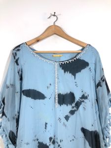 Blue Printed Kaftan Dress(Women’s)