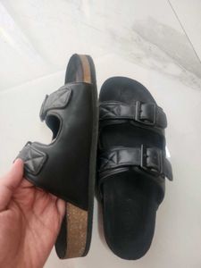 NEEMAN'S - Black Double Strap Comfort Sandals