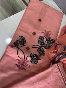 Elegant Peach Salwar Suit Set