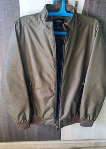 PARK AVENUE SOLID BOMBER JACKET OLIVE GREEN