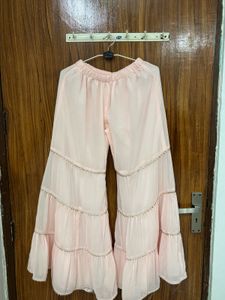 Pink Tiered Palazzo Pants