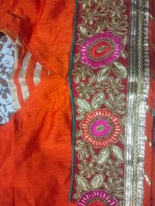 Beautiful Heavy Gotta Patti Work Saree For Sale