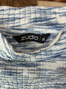 Zudio Blue &amp; White Marled Knit Dress