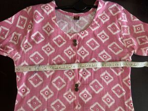 Vibrant Pink Printed Kurta