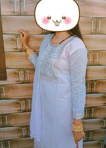 Light Pink Organza Kurti