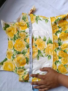 Vibrant Yellow Floral Summer Dress