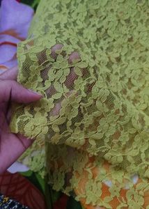 parrot Green net square scarf