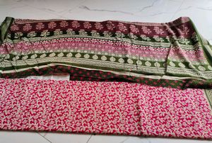 Vibrant Floral Print Saree