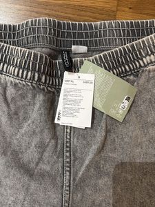 Grey Wash Denim Shorts
