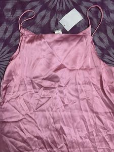 pink satin style top