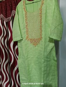 Light Green Embroidered Kurta