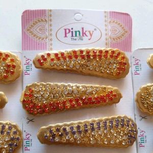 Sparkling Rhinestone saree Clips