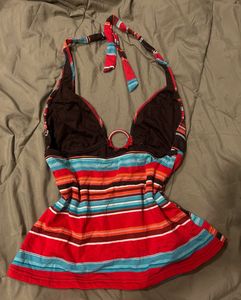 Y2K Striped Halterneck Top