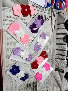 Crochet Flower Hair Clips combo✨