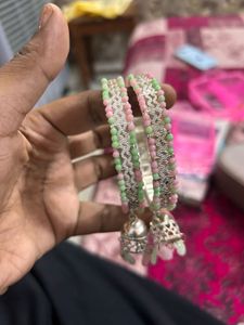 Charming Beaded Bangles with Jhumka