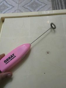 Pink Milk Frother Whisk coin also accepted