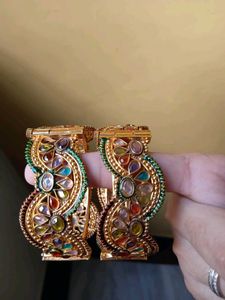 Designer Multicolored Stone Bangles