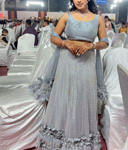 rhinestone lehenga