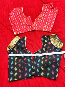 Set Of Two Ethnic Blouses Black 🖤 &amp; Red ♥️