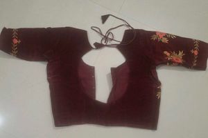 Elegant Maroon Embroidered Blouse