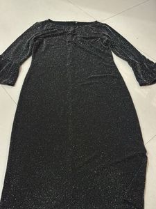 Sparkly Black Long Sleeve Dress