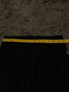 black long flared trousers
