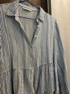 Striped Peplum Blouse