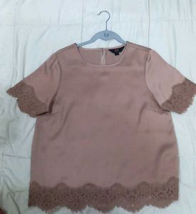 BEIGE METALLIC TOP