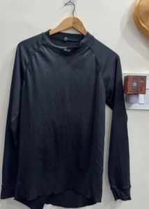 Long Sleeve Black Ribbed Top