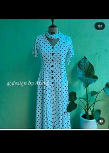 Vintage Polka Dot Maxi Dress
