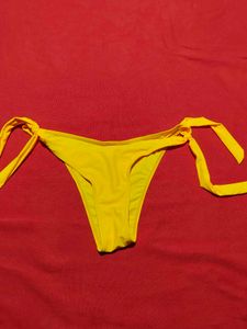 Yellow Side-Tie Bikini Bottom – Size S