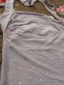 Sparkly Tie Up Halter Neck Top