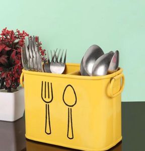 Kitchen-Cutlery Holder - Yellow color