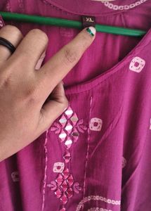 Embroidered Mirror Work Kurta