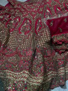 Luxury pure handwork Bridal Lehenga..