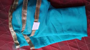 Beautiful Teal Kurta Set with Dupatta for girls