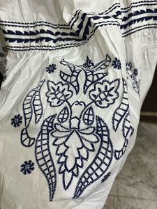 White Embroidered Kurta