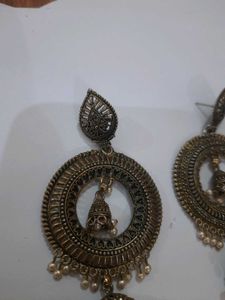 Oxidized Jhumka Earrings