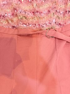 Sparkly Pink Jumpsuit with Belt