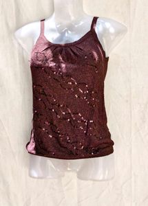 I. Sparkly Sequin Camisole Top