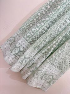 Elegant Mint Green Ethnic Gown