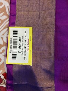 Vibrant Blue &amp; Purple Silk Saree