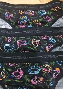 Floral Print Cotton Briefs - Pack of 3