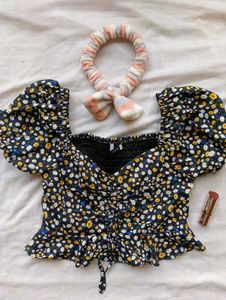 Casual Multicolored Printed Top